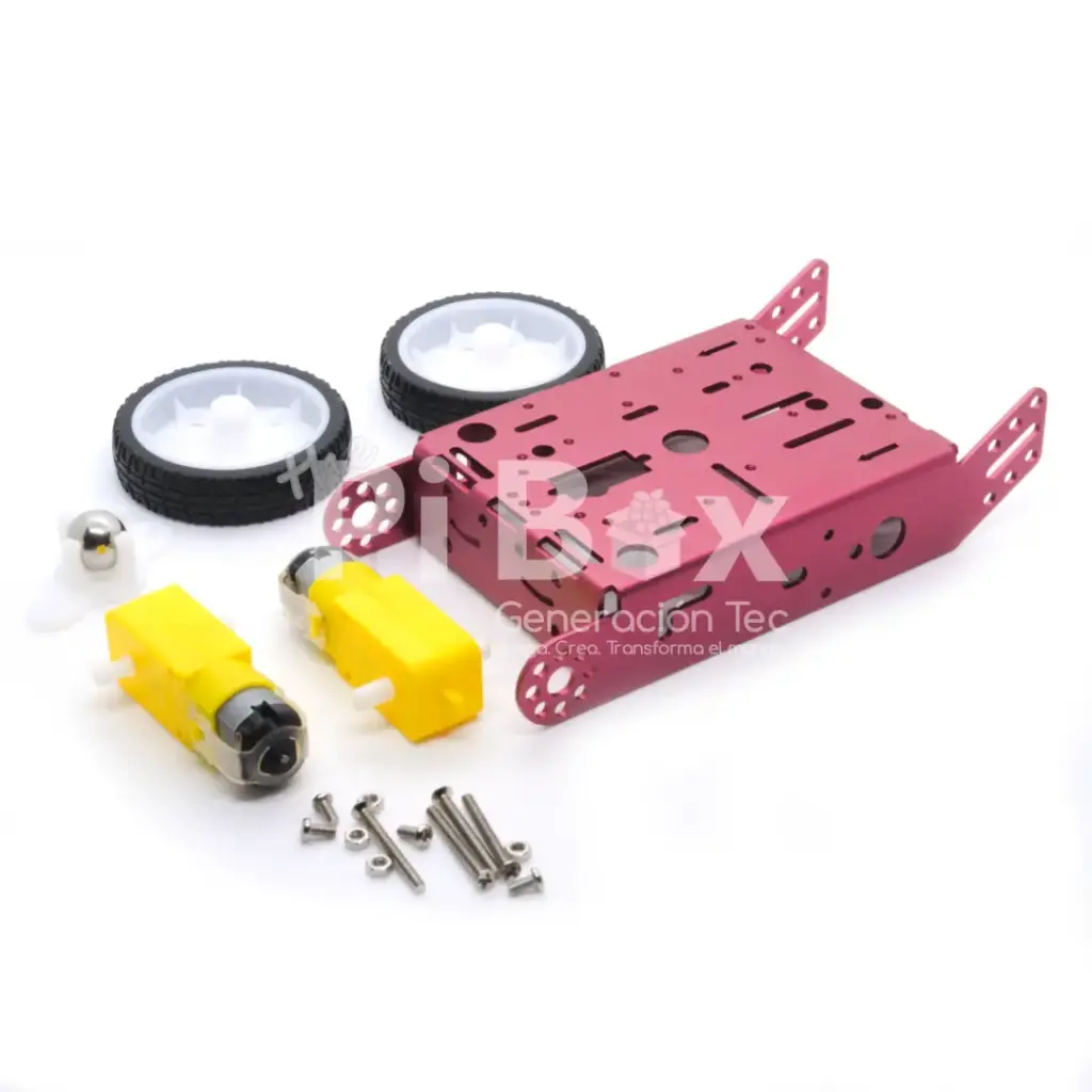 [OTR-GE-003] Chasis de aluminio con ruedas (Rojo)