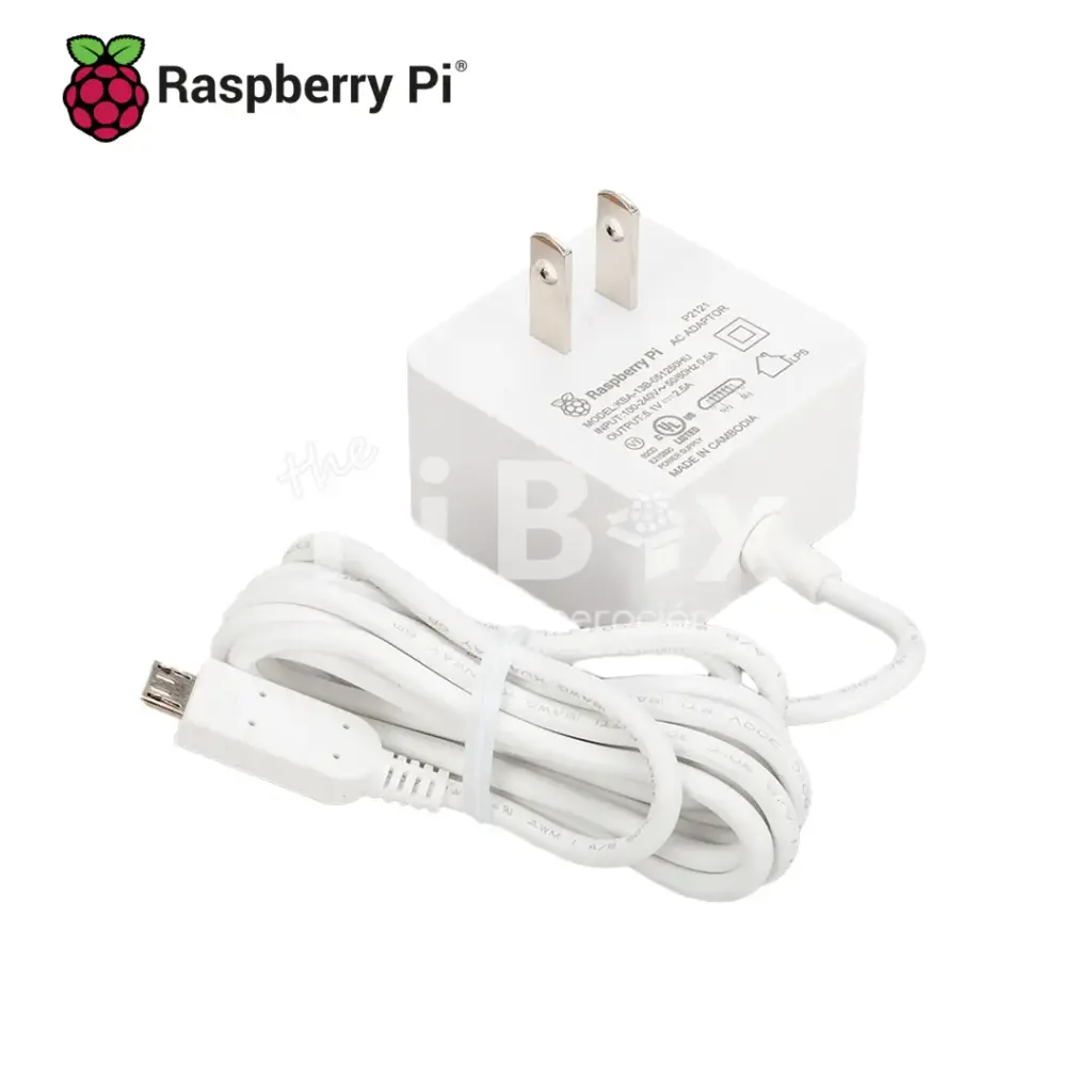 [FDP-RP-001] Fuente de poder 5.1V 2.5A Raspberry Pi (Blanco)