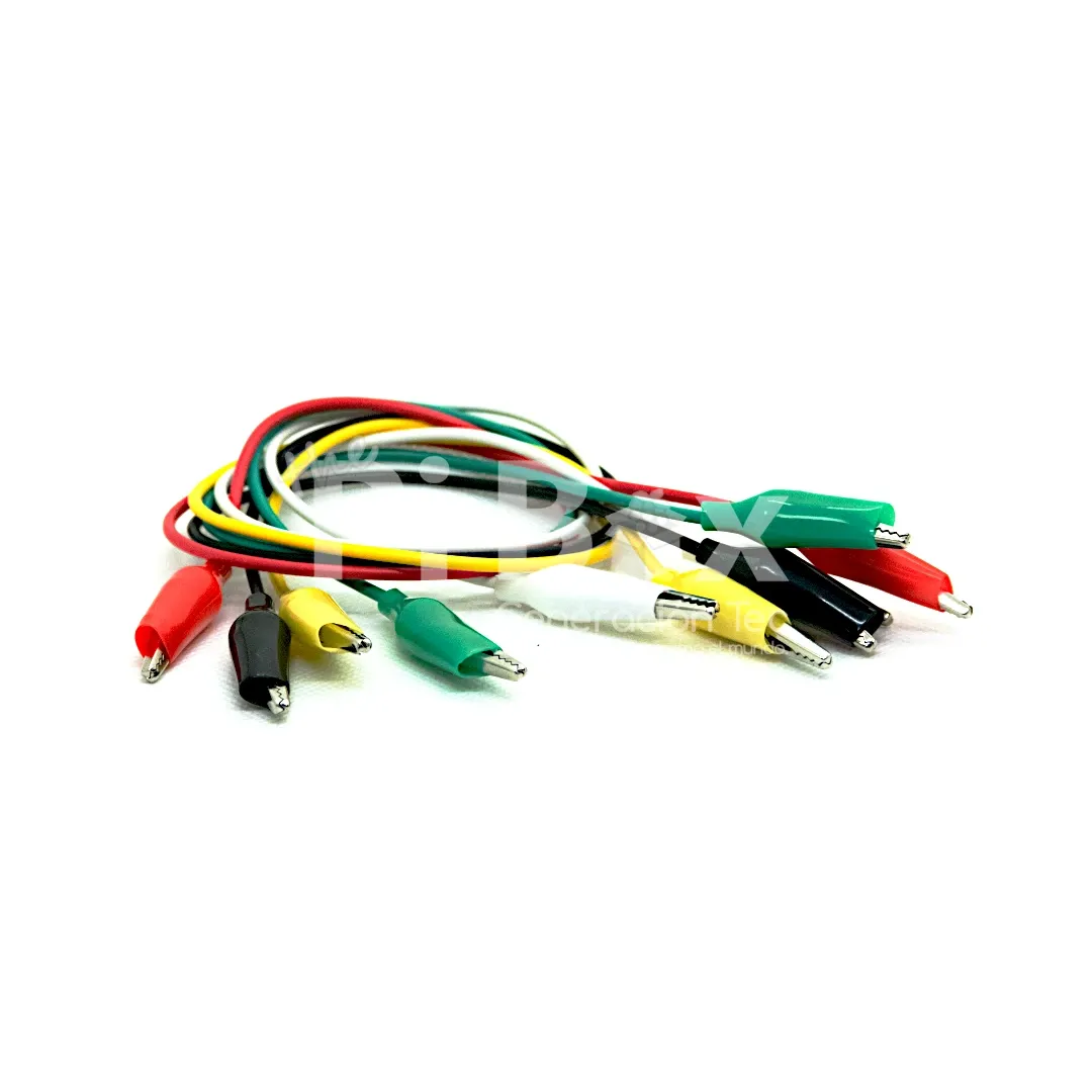 [CYA-GE-002] Cable cocodrilo de colores (x5)