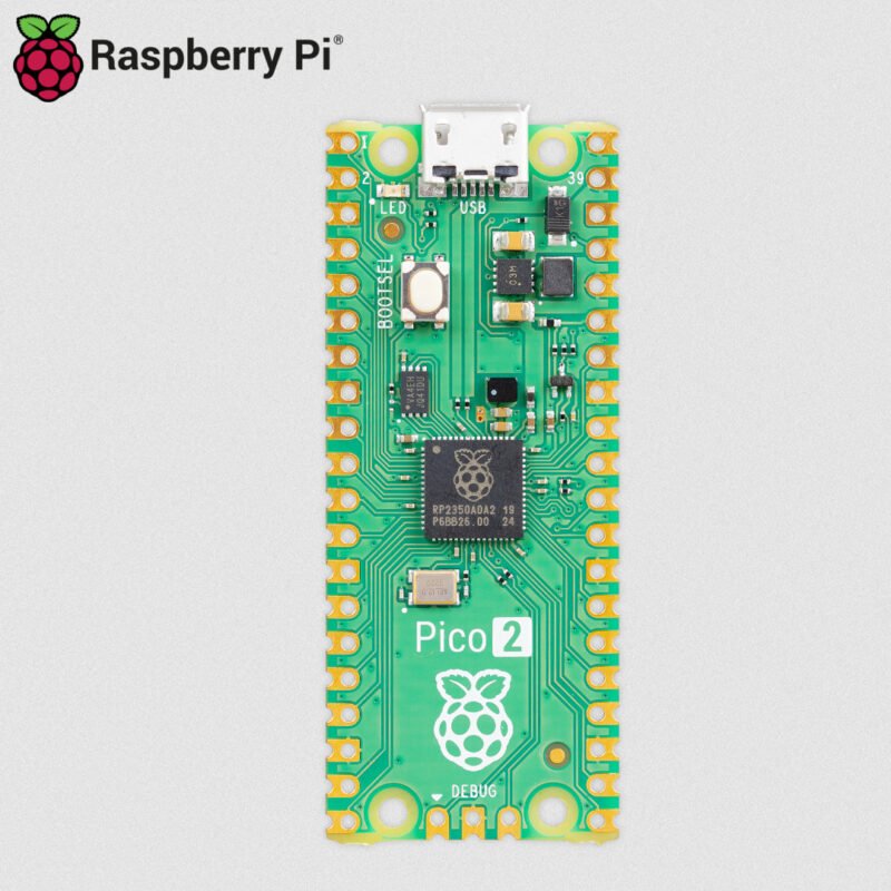 Raspberry Pi Pico 2 - vista de la parte superior.